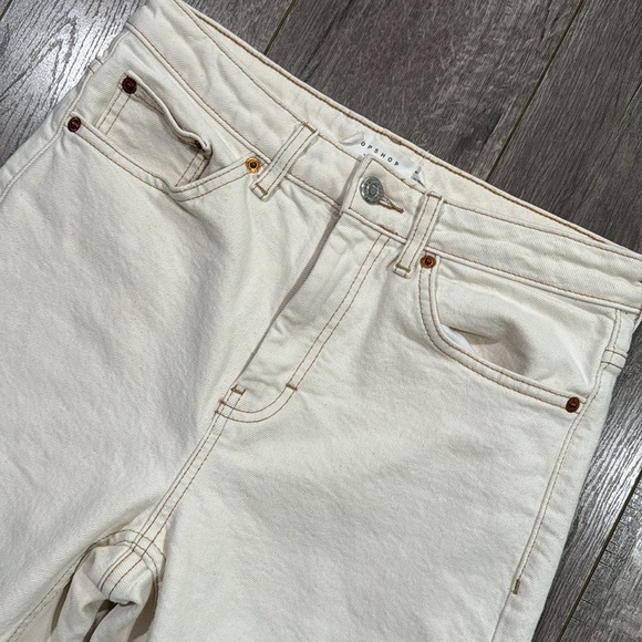 TOPSHOP Ecru Straight Jeans 28 - Picture 4 of 7